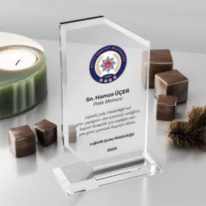Çapraz Kesim Kristal Plaket