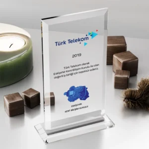 Dikdörtgen Kristal Plaket